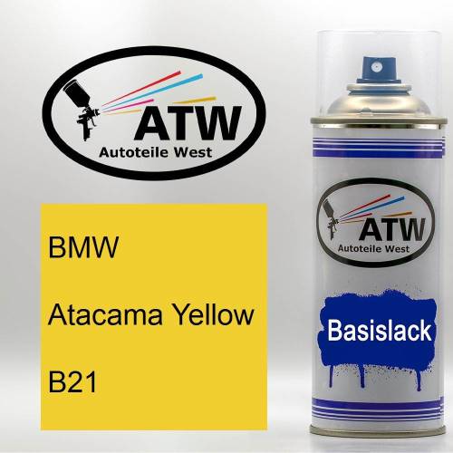 BMW, Atacama Yellow, B21: 400ml Sprühdose, von ATW Autoteile West.